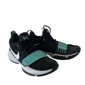 Nike PG 1 Paul George 878627-002 Men's Black Light Aqua Basketball Shoes Size7.5